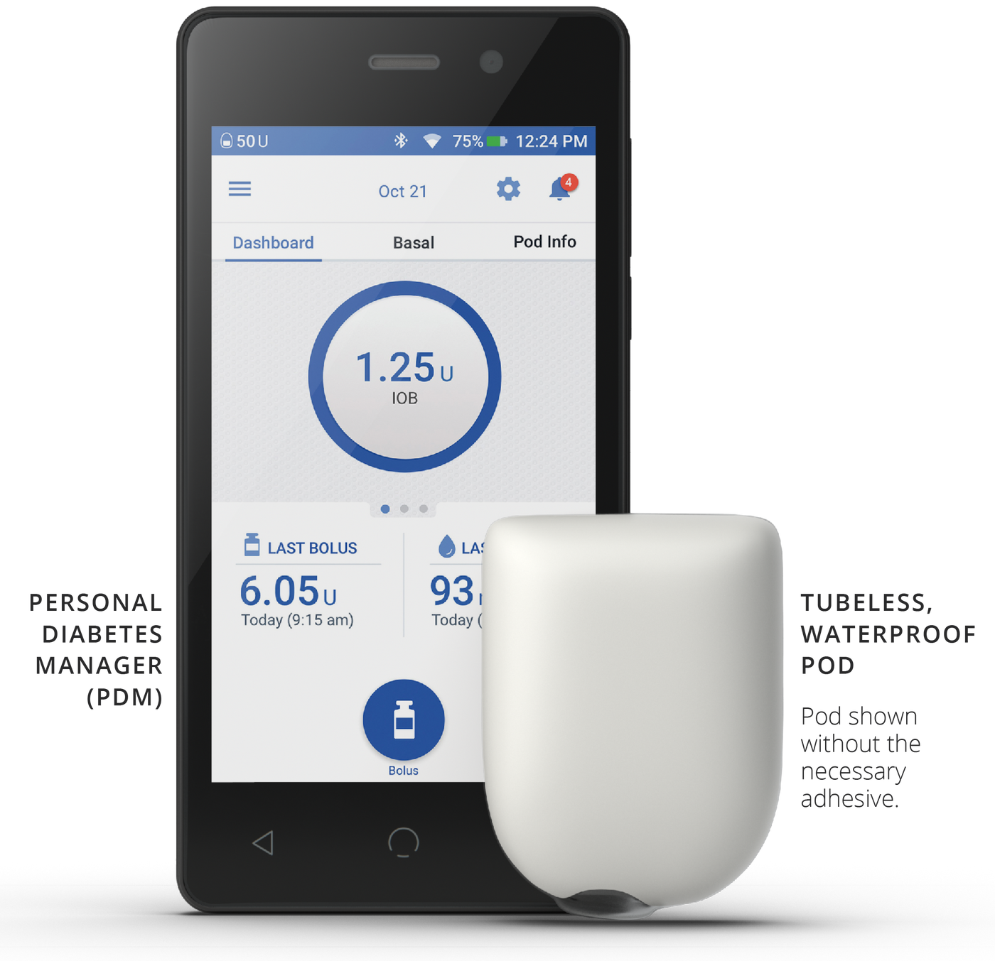 OMNIPOD DASH PDM (PERSONAL DIABETES MANAGER)