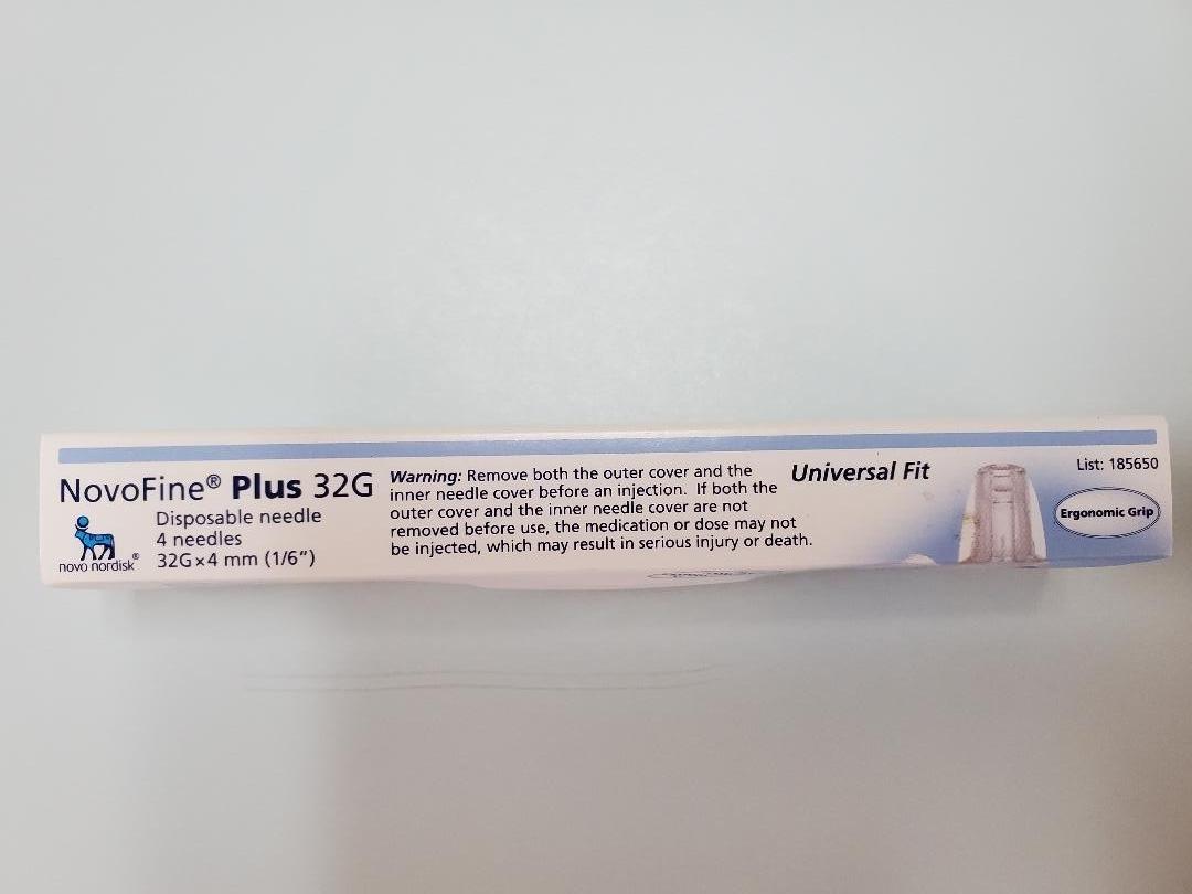 NovoFine Plus 32G 4mm Pen Needles 4ct