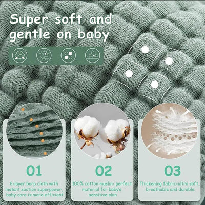 100%_Cotton_Muslin_Burp_Cloths_Baby_Bath_Drool_Towel_Washcloths_20''x10''_Baby_Extra_Soft_Absorbent_Gauze_Kindergarten_Washcloth