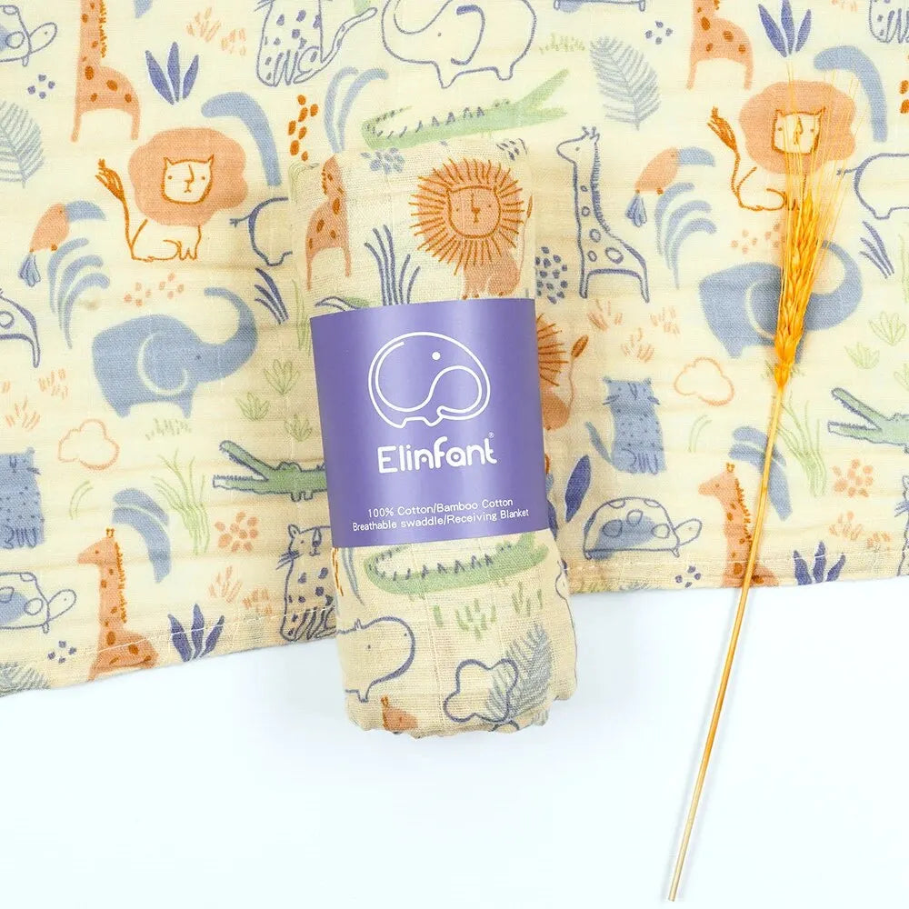100% _Cotton_120*110cm_2_Layers_Newborn_Baby_Bath_Towel_Wrap_Muslin_Swaddle_Blankets