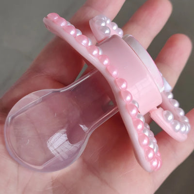 100%_Handmake_Cute_Pink_Rainbow_Pattern_Adult_Baby_Pacifier_Silicone_Adult_size_Pacifier_abdl_Daddy_Girl