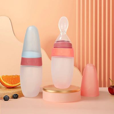 100ml_Liquid_Silicone_Baby_Feeder_Rice_Paste_Fruit_Puree_Toddler_Squeeze_Feeding_Bottle_with_Dispensing Spoon