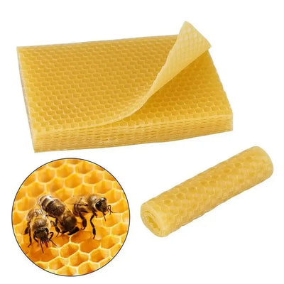 10PCS_9x13cm_Bee_Wax_Foundation_Bee_Hive_Wax_Frames_Base_Sheets_Bee_Comb_Honey_Frame_Beeswax_Sheets_Beekeeper_Equipment