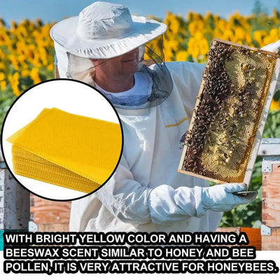 10PCS_9x13cm_Bee_Wax_Foundation_Bee_Hive_Wax_Frames_Base_Sheets_Bee_Comb_Honey_Frame_Beeswax_Sheets_Beekeeper_Equipment