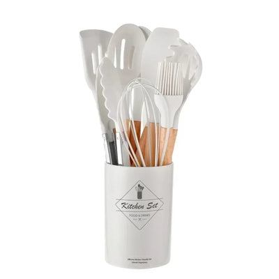 12PCS Food_Grade_Silicone_Kitchen_Cookware_Utensils_Turner_Spatula_Measuring_Spoon_Practical_Cooking_Tool_Kitchenware_Set