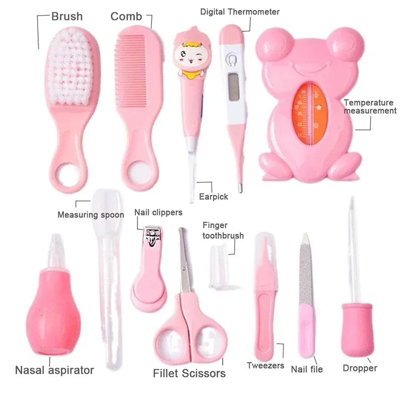 13Pcs_Baby_Care_Kit_Baby_Hygiene_Kit_Grooming_Brush_Scissors_Clipper_Portable_Set_Newborn_Care_Professional_Nursing_Tools