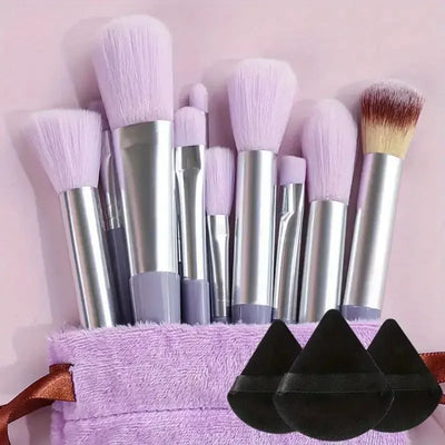 13pcs_Premium_Synthetic_Nylon_Bristle-Makeup_Brush_Set - Soft, Gentle, and_Cruelty-Free_for_Flawless_Foundation, Blush,_Powder,