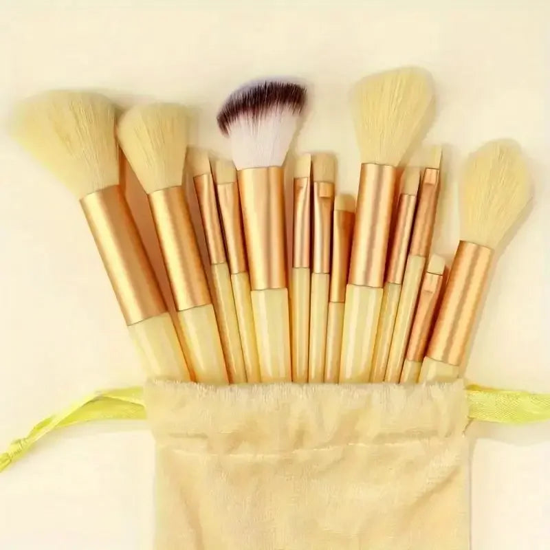 13pcs_Premium_Synthetic_Nylon_Bristle-Makeup_Brush_Set - Soft, Gentle, and_Cruelty-Free_for_Flawless_Foundation, Blush,_Powder,