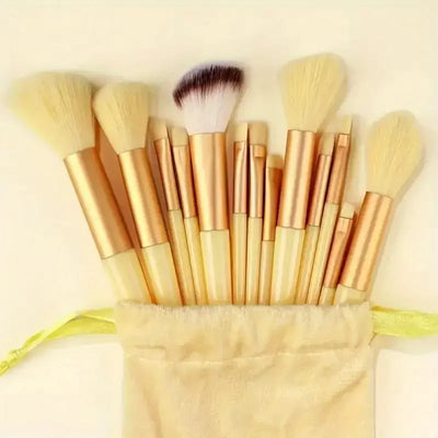 13pcs_Premium_Synthetic_Nylon_Bristle-Makeup_Brush_Set - Soft, Gentle, and_Cruelty-Free_for_Flawless_Foundation, Blush,_Powder,