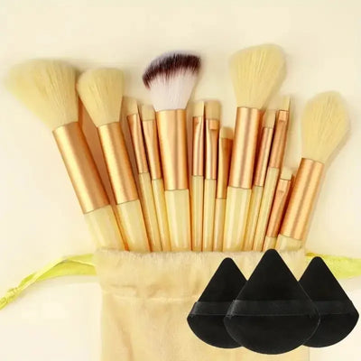 13pcs_Premium_Synthetic_Nylon_Bristle-Makeup_Brush_Set - Soft, Gentle, and_Cruelty-Free_for_Flawless_Foundation, Blush,_Powder,