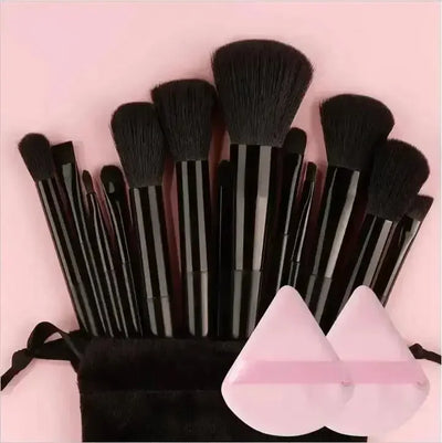 13pcs_Premium_Synthetic_Nylon_Bristle-Makeup_Brush_Set - Soft, Gentle, and_Cruelty-Free_for_Flawless_Foundation, Blush,_Powder,