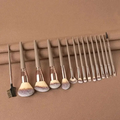 13pcs_Premium_Synthetic_Nylon_Bristle-Makeup_Brush_Set - Soft, Gentle, and_Cruelty-Free_for_Flawless_Foundation, Blush,_Powder,