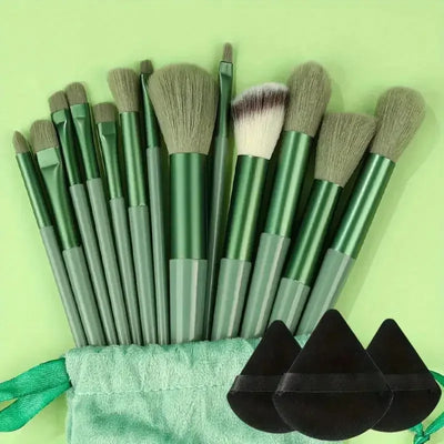 13pcs_Premium_Synthetic_Nylon_Bristle-Makeup_Brush_Set - Soft, Gentle, and_Cruelty-Free_for_Flawless_Foundation, Blush,_Powder,