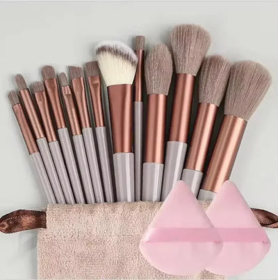13pcs_Premium_Synthetic_Nylon_Bristle-Makeup_Brush_Set - Soft, Gentle, and_Cruelty-Free_for_Flawless_Foundation, Blush,_Powder,