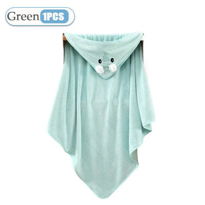 1/2/3PCS_Cute_Ultra_Soft_Baby_Bath_Towel_Unisex_Baby_Animal_Face_Hooded_Towel_Unique_Animal_Coral_Velvet_Absorbent_Wrap_Towels