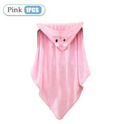 1/2/3PCS_Cute_Ultra_Soft_Baby_Bath_Towel_Unisex_Baby_Animal_Face_Hooded_Towel_Unique_Animal_Coral_Velvet_Absorbent_Wrap_Towels