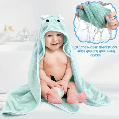 1/2/3PCS_Cute_Ultra_Soft_Baby_Bath_Towel_Unisex_Baby_Animal_Face_Hooded_Towel_Unique_Animal_Coral_Velvet_Absorbent_Wrap_Towels