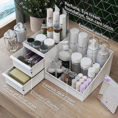 1_Piece_Makeup_Storage_Box_with_Drawer_for_Dressing_Table,_Vanity_Top,_Bathroom_Counter,_Elegant_Dressing_Table_Stand_to_Store_B