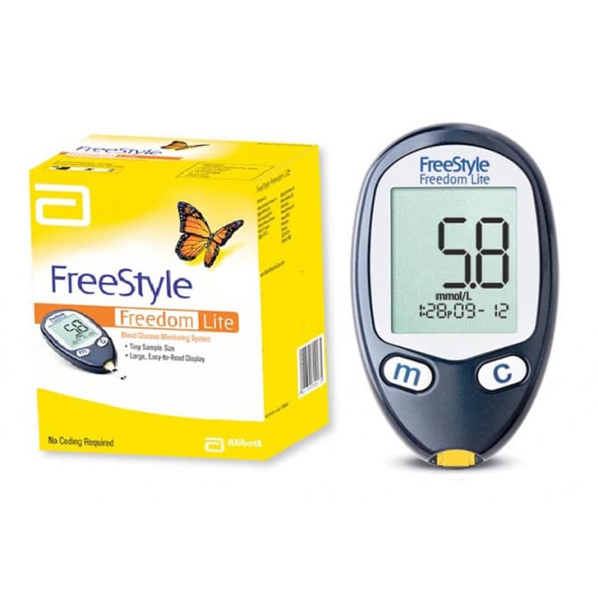 Freestyle lite blood glucose monitoring system