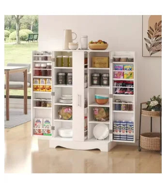 47"_Adjustable_Shelves_Pantry_Cabinet With_Drawer, Storage_Cabinet,_Kitchen_Pantry_Cabinet_With_Doors