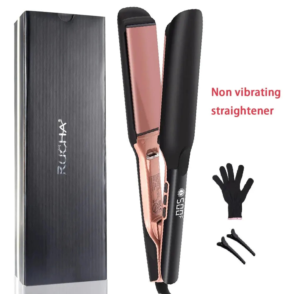 500F_Hair_Straightener_High_Temperature_Flat_Irons_Wide_Plate_Plasma_Ions for_Keratin_Treatment_Frizzy_Hair Recovers_Damaged