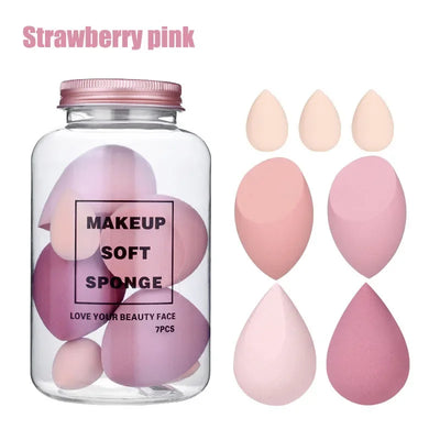 6/7/14pcs_Makeup_Sponge_Set_Blender_Makeup_Tools_Beauty_Cosmetics_Puff_Face_Foundation_Blending_for_Liquid_Cream_and_Powder_New
