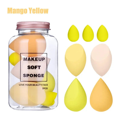 6/7/14pcs_Makeup_Sponge_Set_Blender_Makeup_Tools_Beauty_Cosmetics_Puff_Face_Foundation_Blending_for_Liquid_Cream_and_Powder_New
