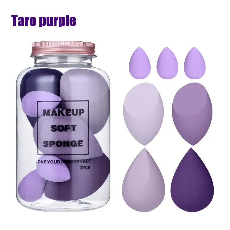 6/7/14pcs_Makeup_Sponge_Set_Blender_Makeup_Tools_Beauty_Cosmetics_Puff_Face_Foundation_Blending_for_Liquid_Cream_and_Powder_New
