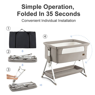 Rocking Crib Free Shipping Baby Beside Sleeper Pink Foldable Newborn Crib Portable Baby Bassinet Infant Co-sleeper 0-6M