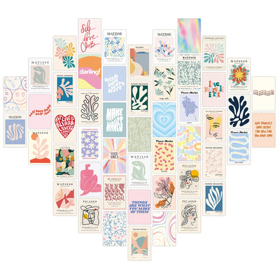 50pc Downtown Style Women Posters,Wall Art Prints Decor For Bedroom,Wall Collage Kit For Room Decoration,Vintage Dorm Home Decor