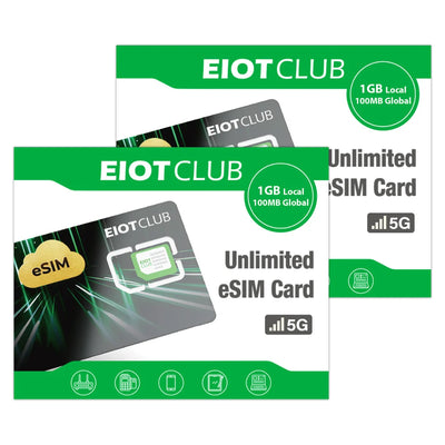 EIOTCLUB eSIM Card for Android & iOS – Unlimited eSIM Downloads, Ideal for Travel and Business, Your Perfect Second Phone Card