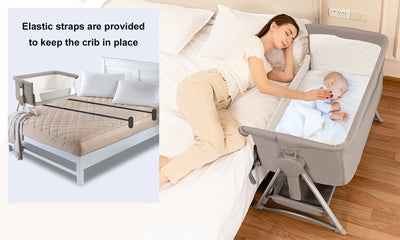 Rocking Crib Free Shipping Baby Beside Sleeper Pink Foldable Newborn Crib Portable Baby Bassinet Infant Co-sleeper 0-6M