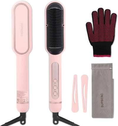 AP02_Negative_Ionic_Hair_Straightener_Brush,_Fast Heating, Anti-Scald & Auto-Shut_Off_Hair_Brush-Straightener_for_Women