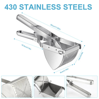 Potato Ricer,Stainless Steel Potato Masher Kitchen Tool,Stainless Steel Potato Masher,Send Goods From Local Warehouse