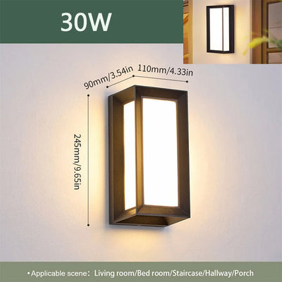 Led Outdoor Wall Light Waterproof IP66 Motion Sensor Led Outdoor Lighting Porch Lights Balcony Garden Lights Outdoor Wall Lamp