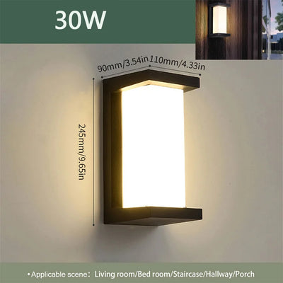 Led Outdoor Wall Light Waterproof IP66 Motion Sensor Led Outdoor Lighting Porch Lights Balcony Garden Lights Outdoor Wall Lamp