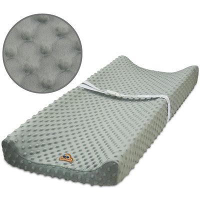 BlueSnail_Ultra_Soft_Minky_Dot_Changing_Pad_Cover_2_Pack_(Pink+Gray)