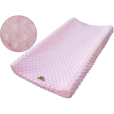 BlueSnail_Ultra_Soft_Minky_Dot_Changing_Pad_Cover_2_Pack_(Pink+Gray)