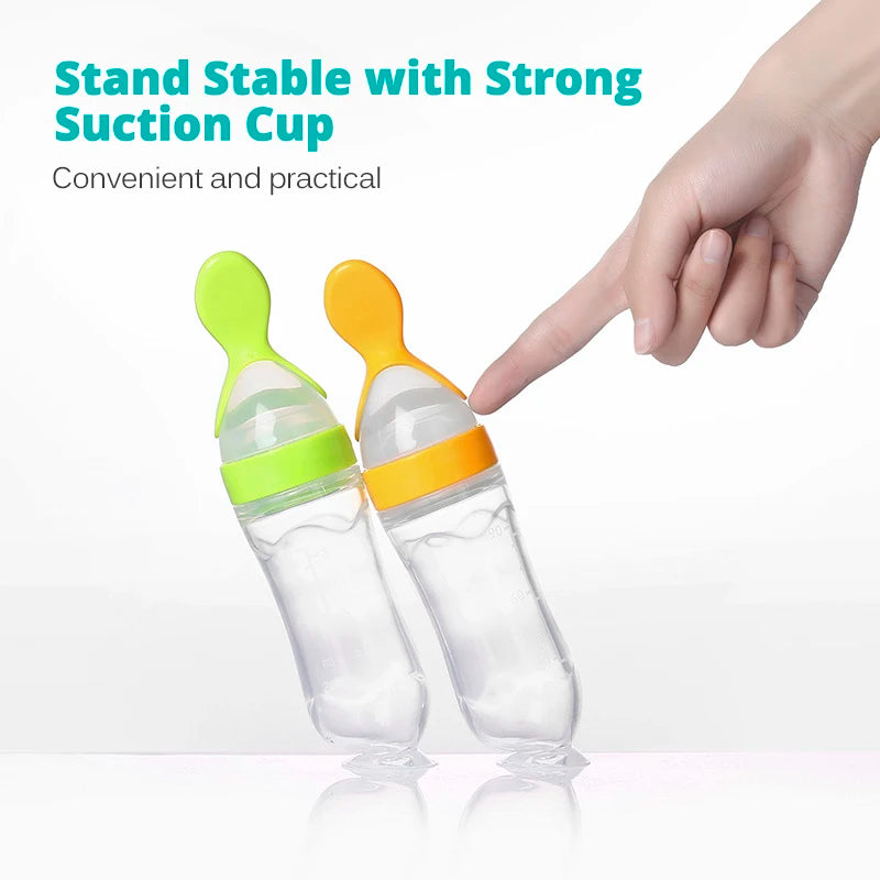 Silicone BabyFeeding Spoon Silicone Food Supplement Children's Rice Paste Bottle Babies accessories newborn Toddler Baby Goods