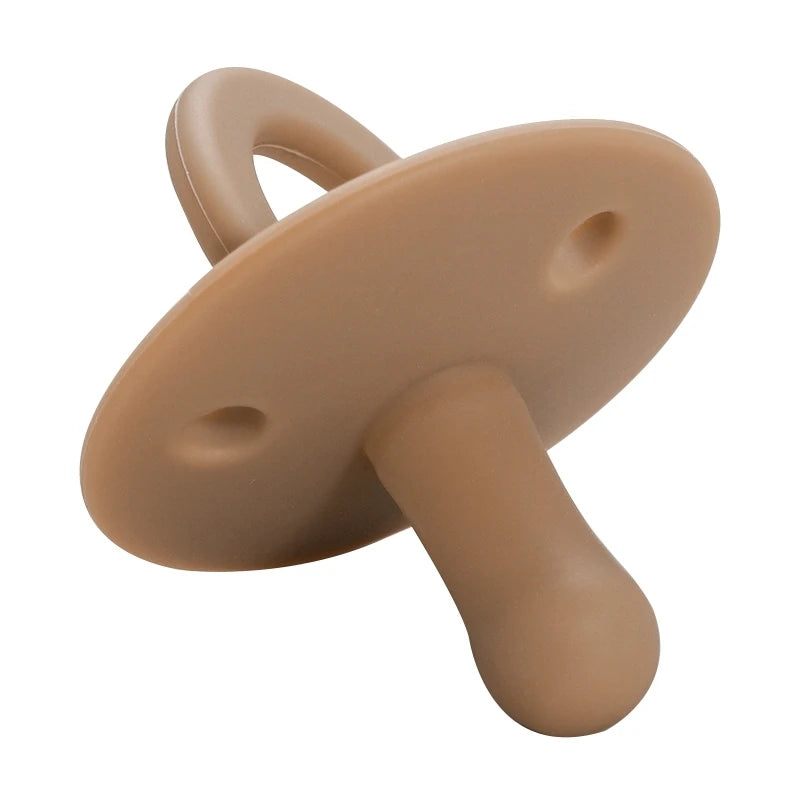 1PCS Silicone Baby Pacifier Food Grade Silicone Newborn Soother BPA Free Solid Color Dummies Silicone Nipple Baby Sutff