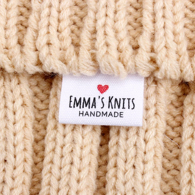 Custom Sewing label,  Logo or Text - fold Tags,  Personalized Brand , Printing Labels, Sew on Label  (MD3089)