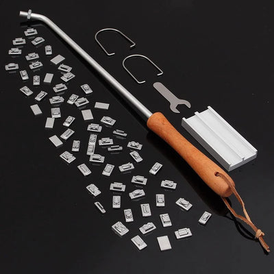 C3 Bbq Branding Iron 55letters Diy Barbecue Letter Printed Bbq Steak Meat Grill Forks Barbecue Tools Accessories Kitchen Stuff