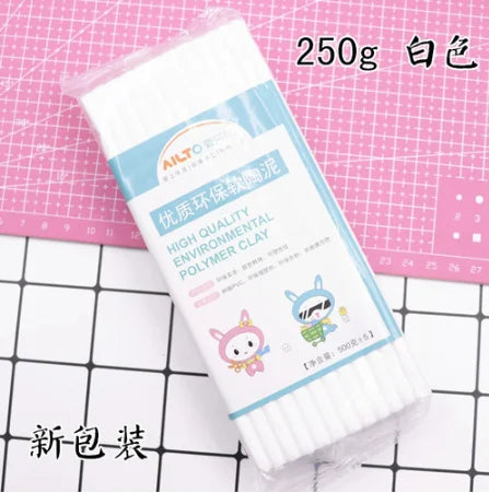Soft clay mud 500G white complexion clay pottery mud 250g diy handmade materials environmentallyprofessional soft clay sculpture