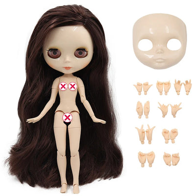 ICY DBS Blyth doll White Skin Glossy face Matte face Joint body with hand set A&B 1/6 bjd suitable diy makeup Special price