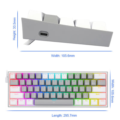 2025 K617 RGB MINI MECHANICAL GAMING KEYBOARD – 61 KEYS, RED SWITCHES, WIRED