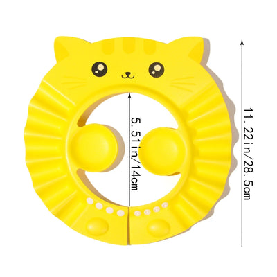 Baby Kid Shampoo Shield Head Cover Shower Cap Hair Wash Ear Protection Infant Child Cartoon Bath Safe Cap Visor Bathing Protect