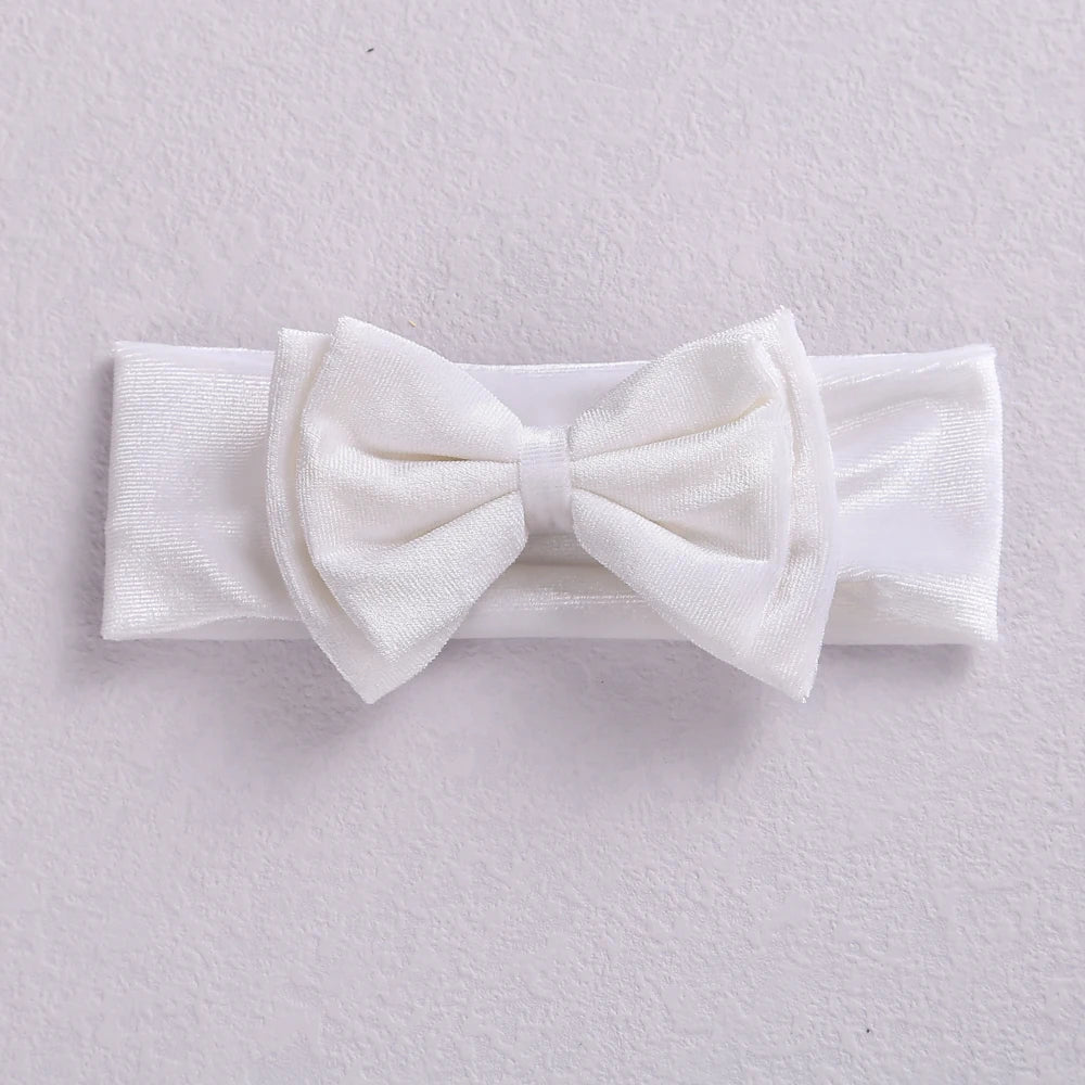 New Velvet Baby Headband Turban Big Bow Baby Girl Headband For Newborn Bow Hair Band Children Kid Solid Colors Hair Accessories