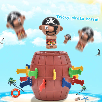 Hot Sale Funny Novelty Kids Children Lucky Game Gadget Jokes Tricky Pirate Barrel Game Pirate Bucket Kiddie Toy