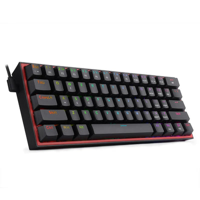 2025 K617 RGB MINI MECHANICAL GAMING KEYBOARD – 61 KEYS, RED SWITCHES, WIRED