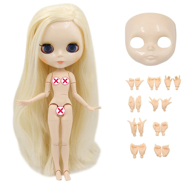 ICY DBS Blyth doll White Skin Glossy face Matte face Joint body with hand set A&B 1/6 bjd suitable diy makeup Special price